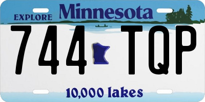 MN license plate 744TQP