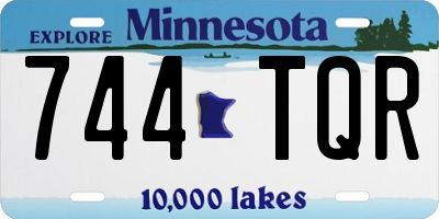 MN license plate 744TQR