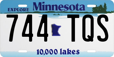 MN license plate 744TQS
