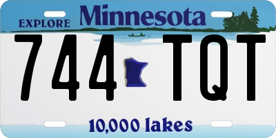 MN license plate 744TQT