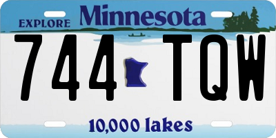 MN license plate 744TQW