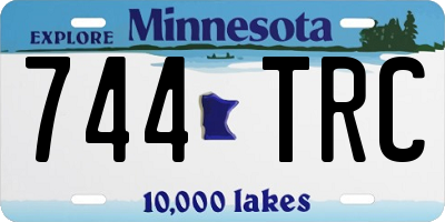MN license plate 744TRC