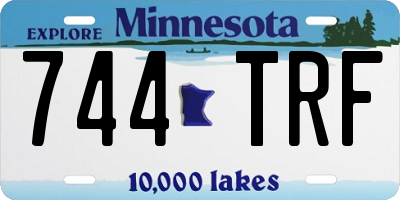 MN license plate 744TRF