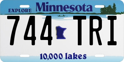 MN license plate 744TRI