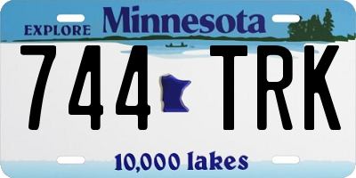 MN license plate 744TRK