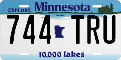 MN license plate 744TRU