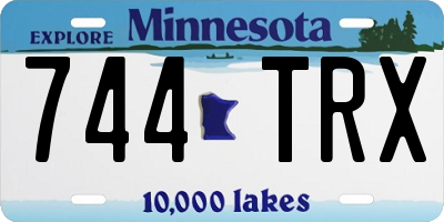 MN license plate 744TRX