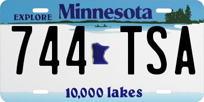 MN license plate 744TSA