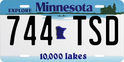 MN license plate 744TSD