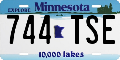 MN license plate 744TSE