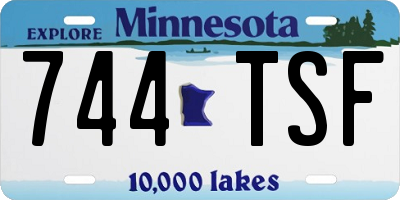 MN license plate 744TSF