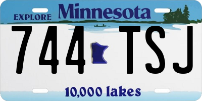 MN license plate 744TSJ