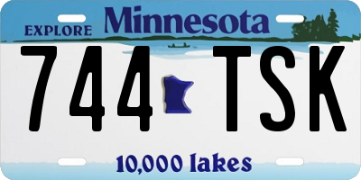 MN license plate 744TSK