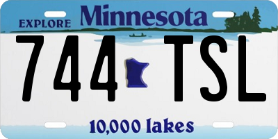 MN license plate 744TSL