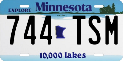 MN license plate 744TSM