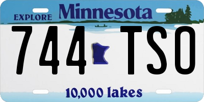 MN license plate 744TSO