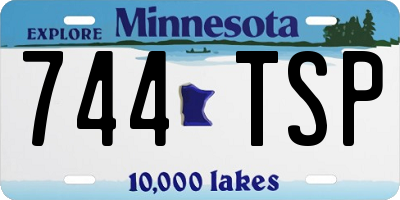MN license plate 744TSP