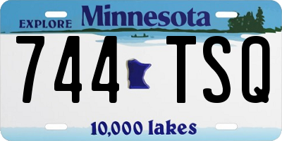 MN license plate 744TSQ