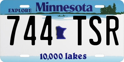 MN license plate 744TSR