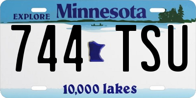 MN license plate 744TSU