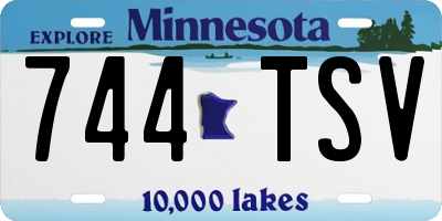 MN license plate 744TSV