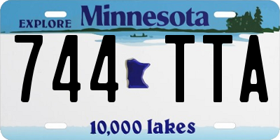MN license plate 744TTA