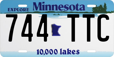 MN license plate 744TTC