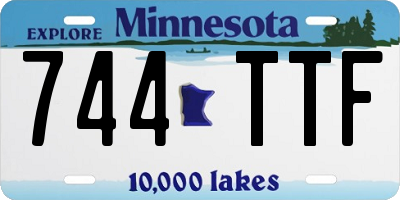 MN license plate 744TTF