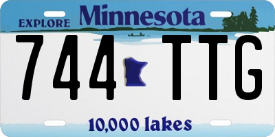MN license plate 744TTG