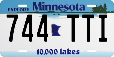 MN license plate 744TTI