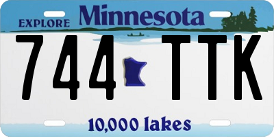 MN license plate 744TTK