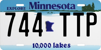 MN license plate 744TTP