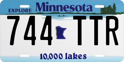 MN license plate 744TTR