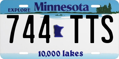 MN license plate 744TTS