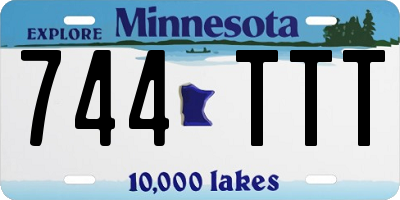 MN license plate 744TTT