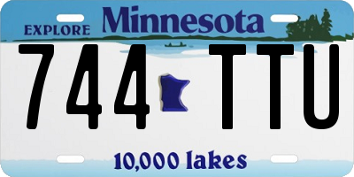 MN license plate 744TTU