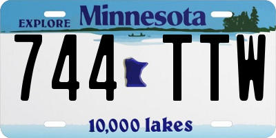 MN license plate 744TTW