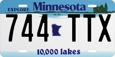 MN license plate 744TTX