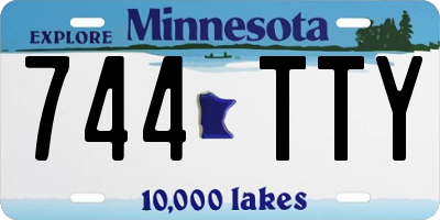 MN license plate 744TTY
