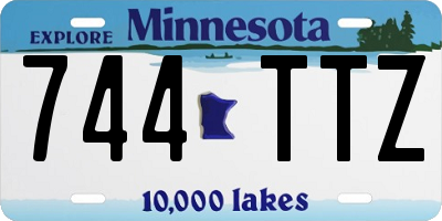 MN license plate 744TTZ