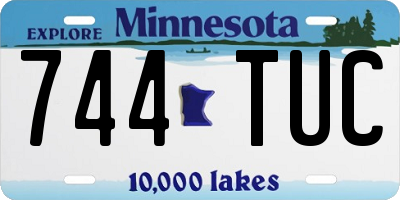 MN license plate 744TUC