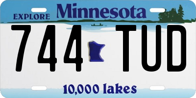 MN license plate 744TUD
