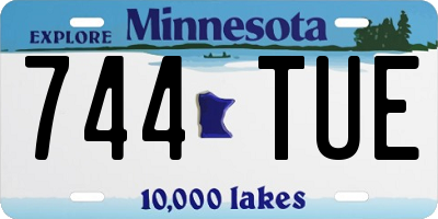MN license plate 744TUE