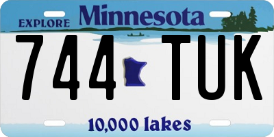 MN license plate 744TUK