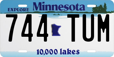 MN license plate 744TUM
