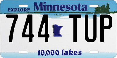 MN license plate 744TUP