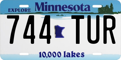 MN license plate 744TUR
