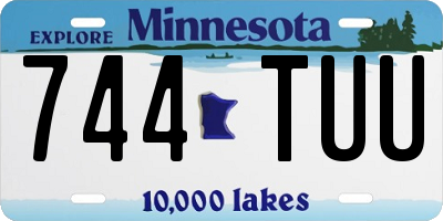 MN license plate 744TUU