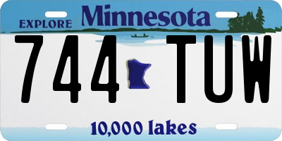 MN license plate 744TUW