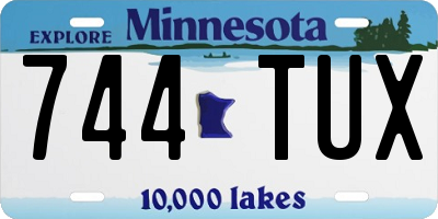 MN license plate 744TUX